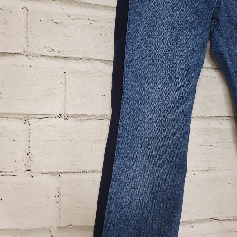 Madewell 9" high-Rise Skinny Jeans in Beattie Wash Velvet Tuxedo Stripe Edition - Picture 6 of 12